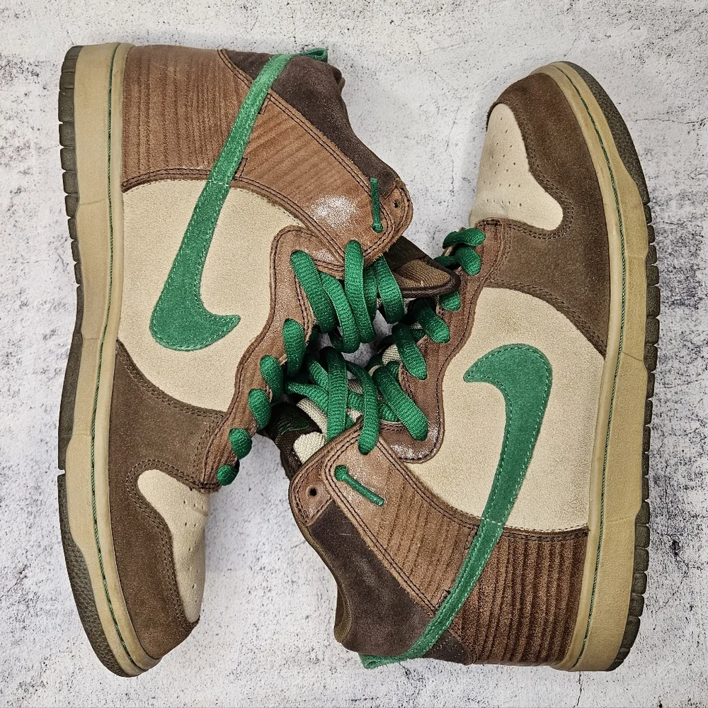 2007 Nike SB Premium Dunk High "Wood Deck" / Mens Size 10.5 - Picture 7 of 11